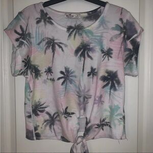 Hollister cropped tshirt with palm trees